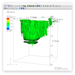 Tornado simulation isosurface